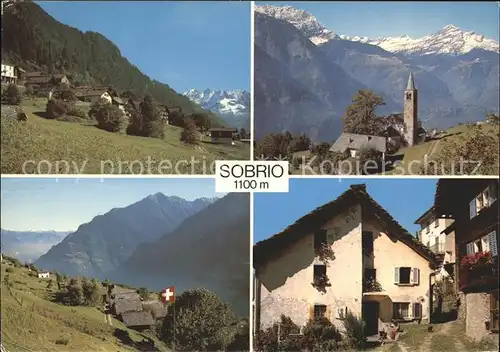 Sobrio Dorfpartie Kirche Teilansichten Kat. Sobrio