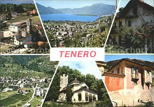 Tenero Panorama Teilansichten Kirche / Tenero /Bz. Locarno