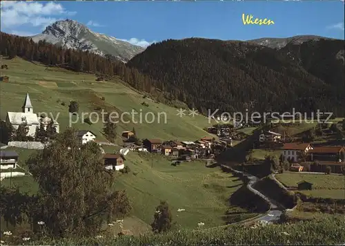 Wiesen Albula mit Valbellahorn Kat. Wiesen