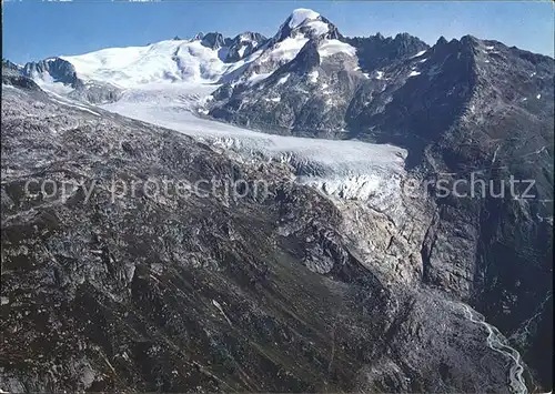 Rhonegletscher Glacier du Rhone mit Galenstock und Furkapass Kat. Rhone