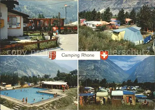 Gampel Camping Rhone Kiosk Bar Swimmingpool Kat. Gampel