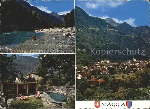 Maggia Panorama Dorfpartie Valle Maggia Kat. Maggia