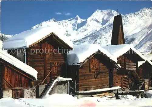 Saas Fee Dorfpartie Kat. Saas Fee