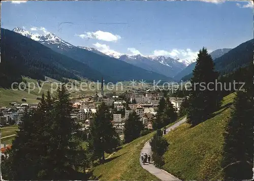 Davos GR Hoehenpromenade mit Tinzenhorn Kat. Davos