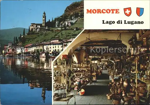 Morcote TI Teilansicht Arkaden Souvenirs / Morcote /Bz. Lugano