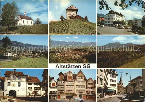 Altstaetten SG Panorama Orts und Teilansichten Kirche Kat. Altstaetten