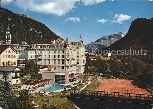 Pontresina Grand Hotel Kronenhof Bellavista Swimmingpool Tennisplaetze Kat. Pontresina