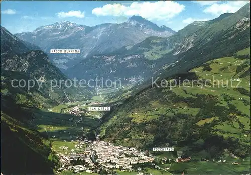 Poschiavo Passo Bernina San Carlo Panorama Kat. Poschiavo