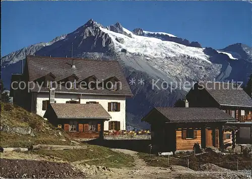 Aletschgletscher Riederfurka mit Fusshoerner und Geisshorn Kat. Aletsch Grosser