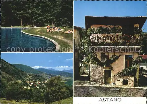Astano Strandpartie Panorama Ticino pittoresco Kat. Astano