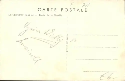 Le Creusot Saone-et-Loire Le Creusot Bassin de la Marolle * / Le Creusot /Arrond. d Autun