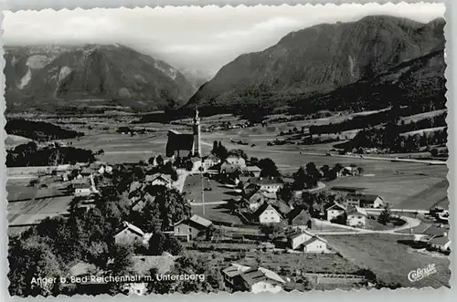 Anger Chiemgau Fliegeraufnahme ungelaufen ca. 1955 / Anger /Berchtesgadener Land LKR