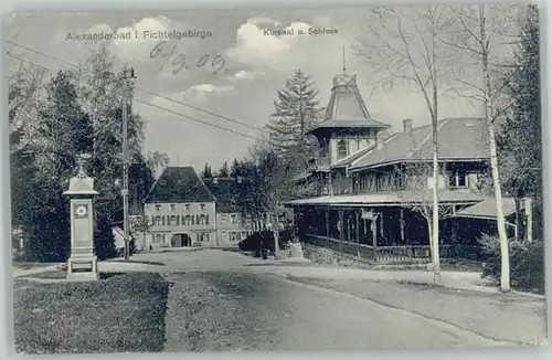Bad Alexandersbad Kursaal Schloss x 1909 / Bad Alexandersbad /Wunsiedel LKR
