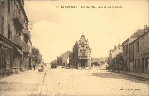 Le Creusot Saone-et-Loire Le Creusot Rue Marechal-Foch Rue St Claude * / Le Creusot /Arrond. d Autun
