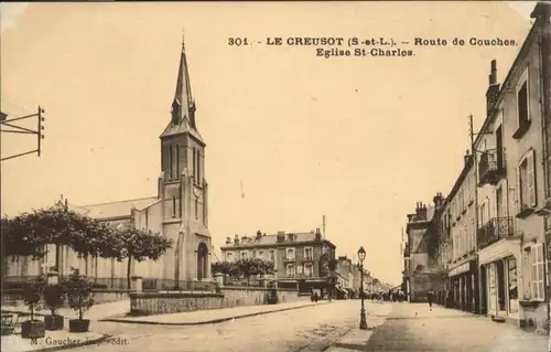 Le Creusot Saone-et-Loire Le Creusot Route de Couches Eglise St Charles * / Le Creusot /Arrond. d Autun
