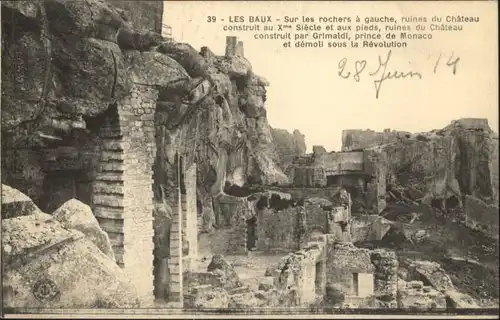 Les Baux-de-Provence Les Baux Rochers Gauche Ruines Chateau * / Les Baux-de-Provence /Arrond. d Arles