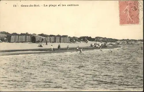 Le Grau-du-Roi Gard Le Grau-du-Roi Plage Cabines x / Le Grau-du-Roi /Arrond. de Nimes