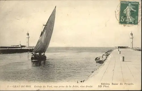 Le Grau-du-Roi Gard Le Grau-du-Roi Port Jetee Phare Leuchtturm Segelschiff x / Le Grau-du-Roi /Arrond. de Nimes