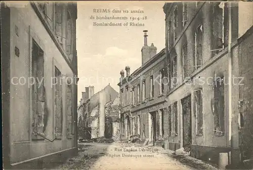 Reims Champagne Ardenne Bombardment of Rheims Rue Eugene Desteugue Kat. Reims
