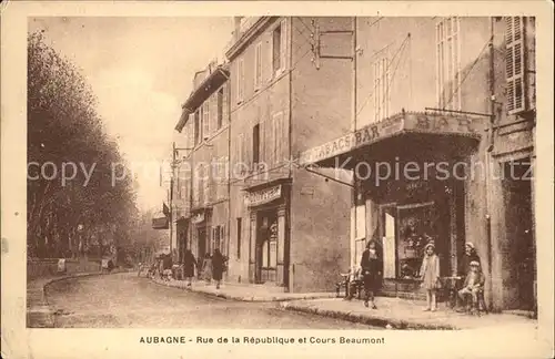 Aubagne Rue de la Republique et Cours Beaumont Kat. Aubagne