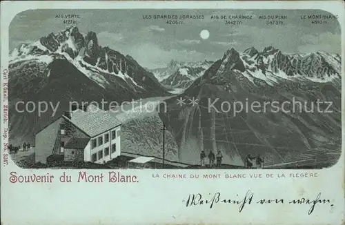 Mont Blanc Vue de la Flegere Aig. Verte Grandes Jorasses De Charmoz Kat. Chamonix Mont Blanc