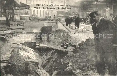 Paris Crue de la Seine Rue Lafayette Kat. Paris