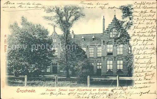 Enschede Nederl. School voor Nijierheid an Handel Kat. Enschede