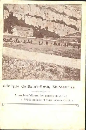 St Maurice Valais Clinique de Saint Ame Kat. St Maurice