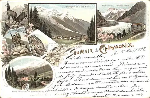 Chamonix Mont Blanc Monument de Saussure Kat. Chamonix Mont Blanc