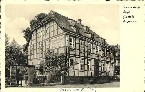 Schwalenberg Berggarten Gaststaette Fremdenheim Kat. Schieder Schwalenberg