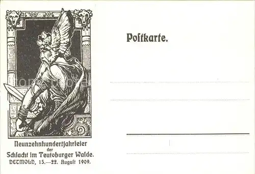 Detmold Schlacht im Teutoburger Walde Zeichnung Kat. Detmold