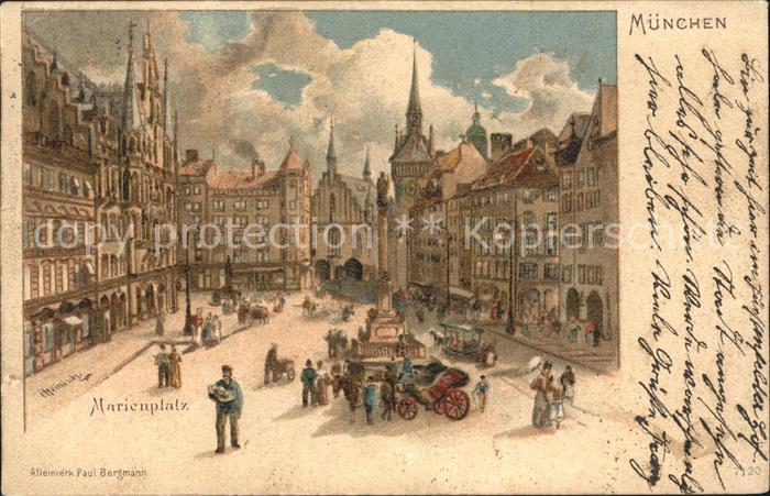 Muenchen Marienplatz Kat. Muenchen Nr. wx79370 - oldthing ...