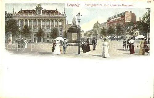 Leipzig Koenigsplatz mit Grassi Museum Kat. Leipzig