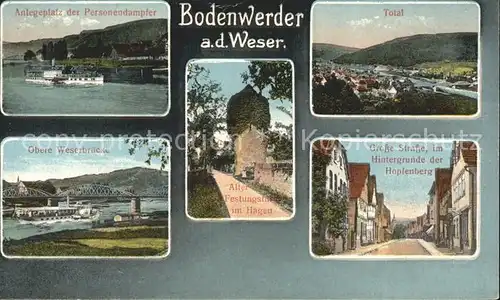 Bodenwerder Total Schiffsanlegeplatz Weserbruecke Gr Strasse Kat. Bodenwerder
