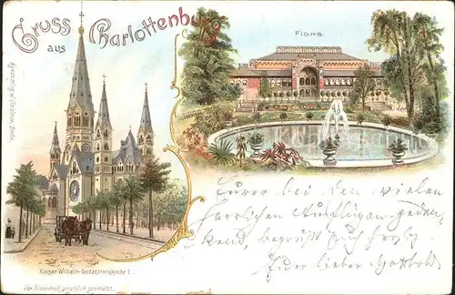 Charlottenburg Kaiser Wilhelm Gedaechtniskirche Flora / Berlin /Berlin Stadtkreis