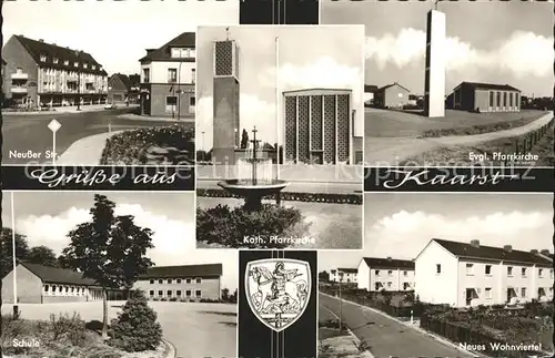 Kaarst Neusser Str Ev und Kath Pfarrkirche Schule Wohnviertel Kat. Kaarst