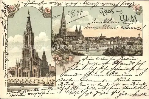 Ulm Donau Muenster Stadtblick Kat. Ulm