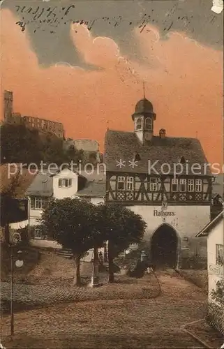 Koenigstein Taunus Rathaus und Ruine Kat. Koenigstein im Taunus