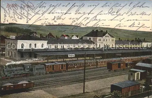 Bebra Bahnhof Dampflokomotive Eisenbahn Kat. Bebra