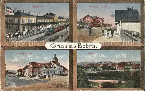 Bebra Bahnhof Dampflokomotive Bahnhofstrasse An der Linde Kat. Bebra