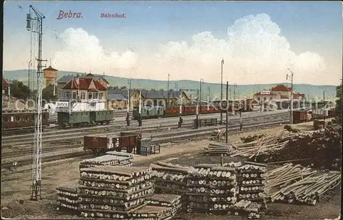 Bebra Bahnhof Eisenbahn Holzwirtschaft Kat. Bebra