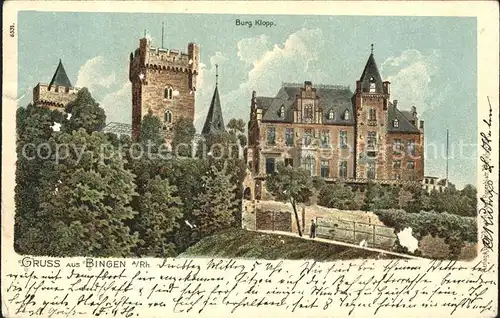 Bingen Rhein Burg Klopp Kat. Bingen am Rhein