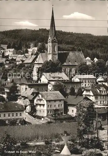 Teisnach Ortsansicht mit Kirche Kat. Teisnach