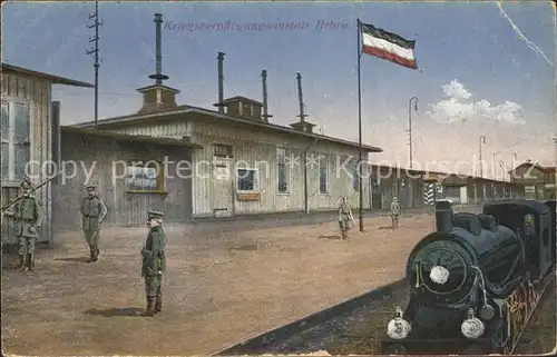 Bebra Kriegsverpflegungsanstalt Fahne Soldaten Dampflokomotive Kat. Bebra