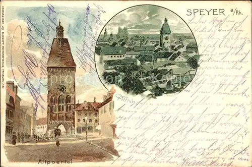 Speyer Rhein Altstadt Altpoertel Deutsche Reichspost Kat. Speyer