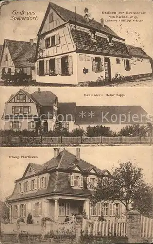 Speyerdorf Gasthaus zur Baumschule Pfarrhaus Kat. Neustadt an der Weinstr.