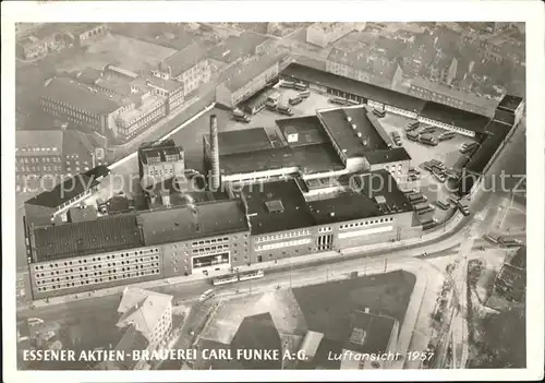 Essen Ruhr Essener Aktien Brauerei Carl Funke AG Markenbiere Fliegeraufnahme Kat. Essen