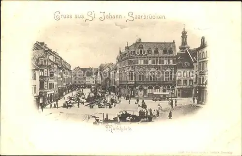 Saarbruecken Marktplatz Deutsche Reichspost Kat. Saarbruecken