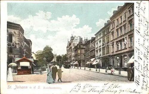 St Johann Saarbruecken Reichsstrasse Strassenbahn Kat. Saarbruecken