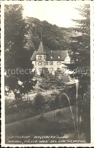 Bad Bergzabern Kurhaus Pfaelzer Wald Luftkurort Kat. Bad Bergzabern